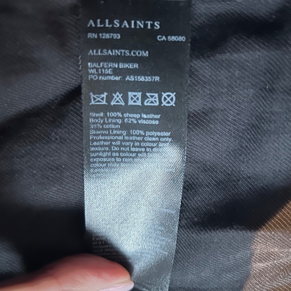 Gorgeous mint condition -All Saints Balfern Leather Jacket - Picture 10 of 16
